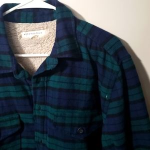 Sherpa-lined Plaid Jacket